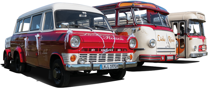 Oldtimer-Trio von Lücke Reisen